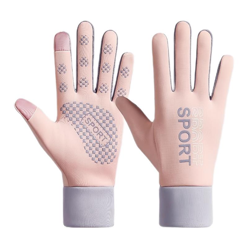 Warm gloves men's and women's season outdoor sports motorcycle electric vehicle windproof waterproof velvet non-slip