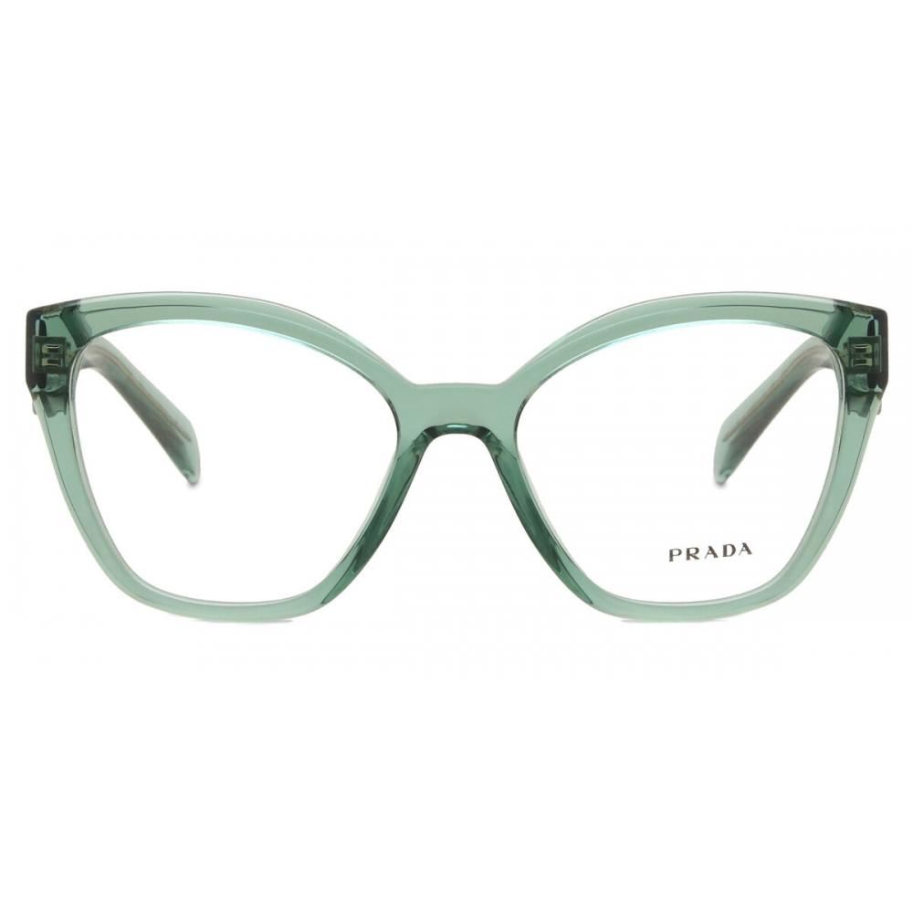 

Prada Pr 20zv 11r1o1 Women Eyeglasses Transparent Sage/52-17-145