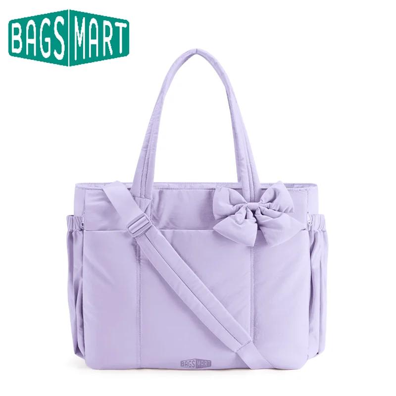 Women Large Capacity Tote Bag Versatile Commuter Handbag With Multi Pockets Shoulder Messenger Sports Bag