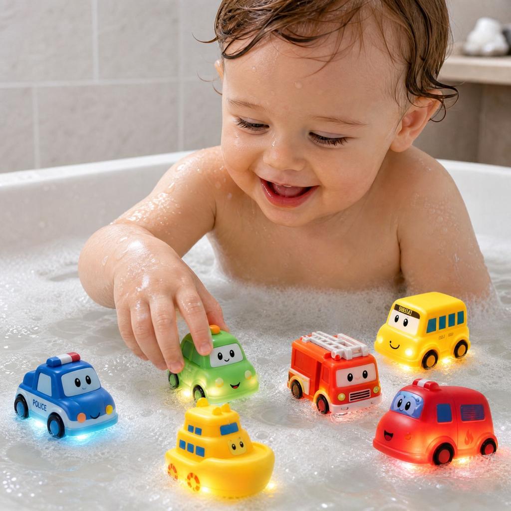 Car Vehicle Play Toy Set for Kids, Bath and Pool Toys for Toddlers