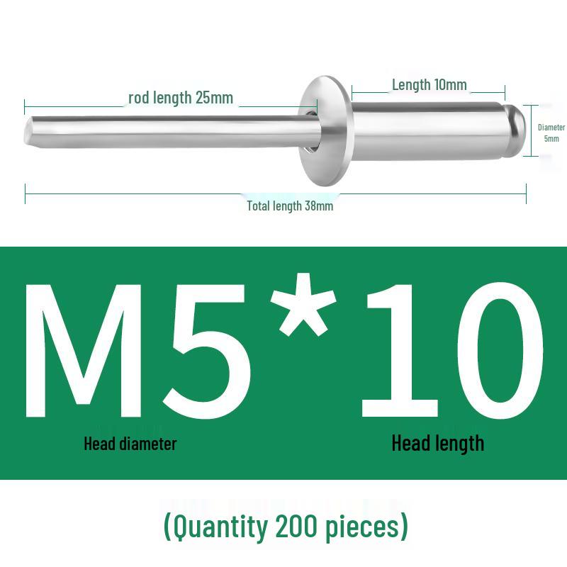 Aluminium-Blindnieten - Rundkopf M3.2, M4, M5, M6