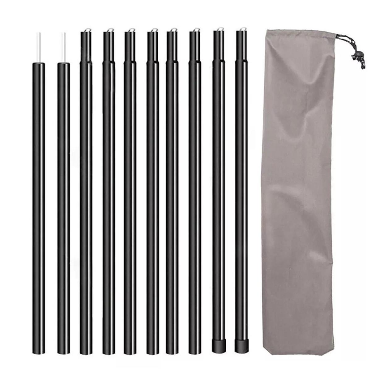 

Телескопическая палатка, 2 комплекта, регулируемые стержни из алюминиевого сплава для походов, кемпинга, тента, укрытия, навеса