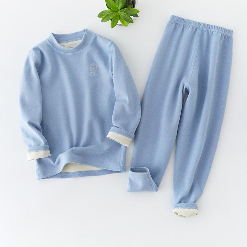 Children's Brushed Thermal Base Layer Set (S, M, L) – Seamless Class A Autumn Underwear and Trousers.