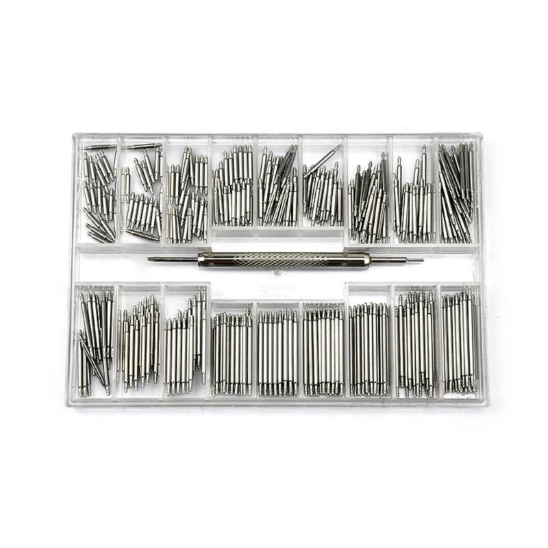 Completes 361Pcs Watch Repair Kit Includes 8-25mm Watch Band Strap Link Pins and Spring Bar Removal Tool for Watchmakers
