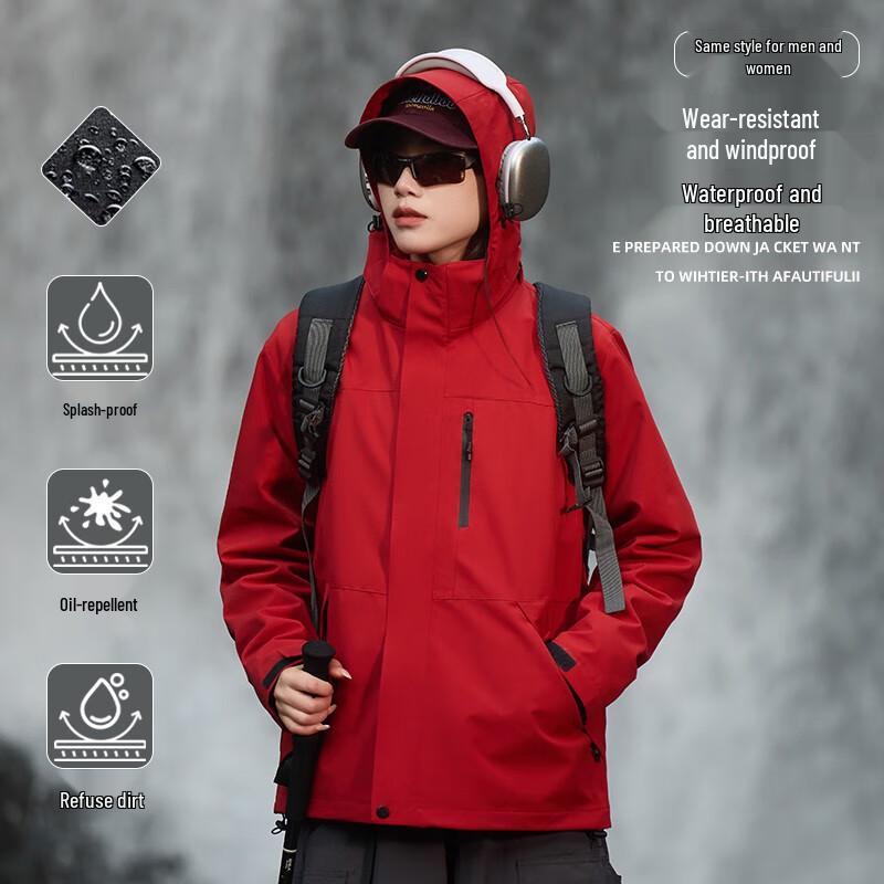 JEEP SPIRIT Unisex 3-in-1 Windproof Waterproof Outdoor Jacket