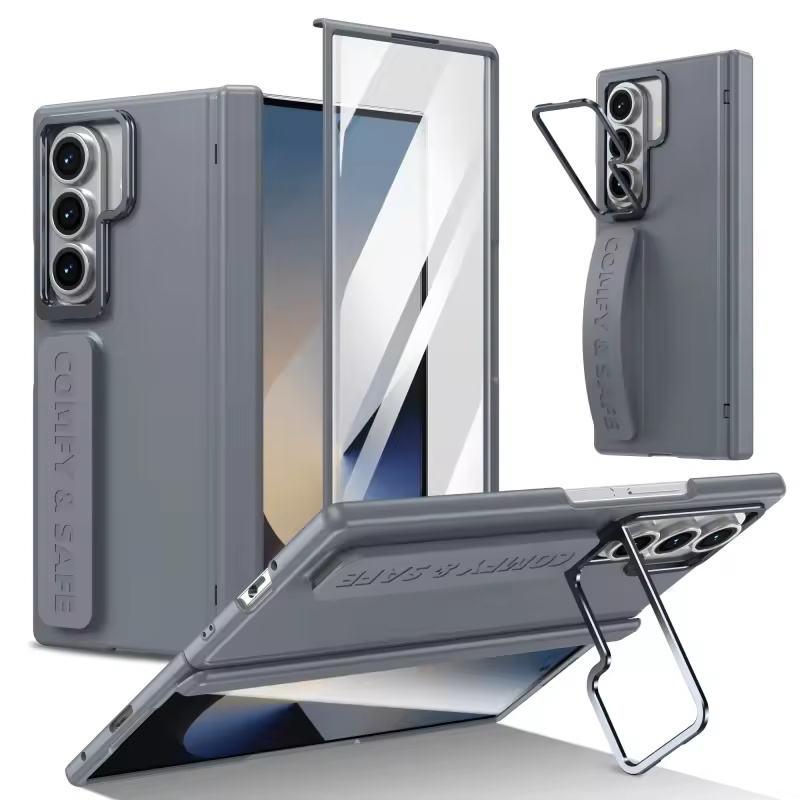 Für Samsung Galaxy Z Fold 8 Ultra 7 6 5 4 3 Armband Scharnier Linsenhalter Hülle Äußerer Bildschirmschutz Glasfolie Stoßfeste Abdeckung