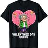 Funny Anti Valentines Day Sucks Grumpy Old Girl Cupids Arrow T-Shirt