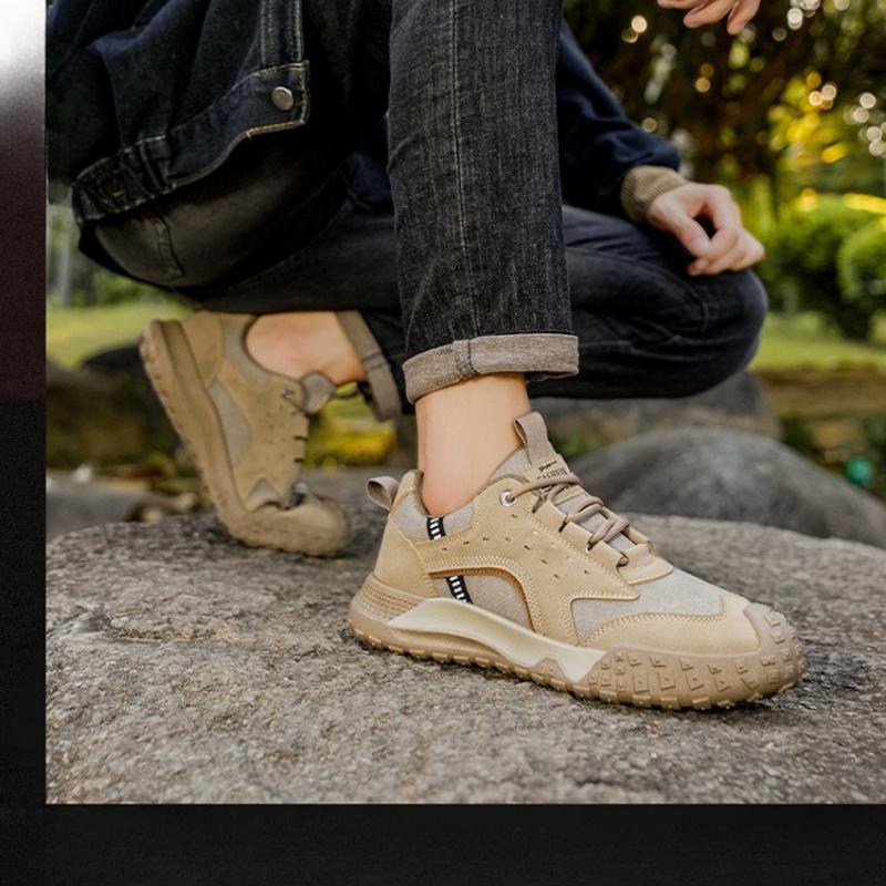 Autumn Men's New Outdoor Labor Protection Shoes Anti Slip and Wear-resistant Sports Shoes Casual Hiking Shoes  Casuales