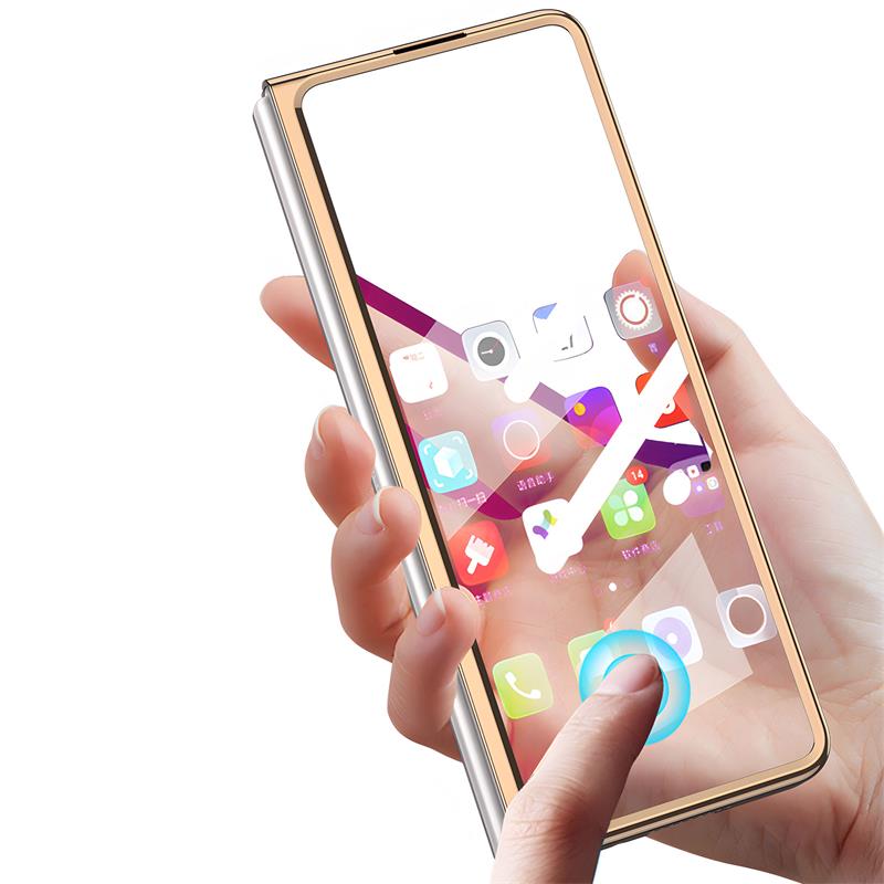 Luxury Electroplated Frame Phone Cover For Samsung Galaxy Z Fold 4 Case Camera Protection Covers For Galaxy Z Fold4