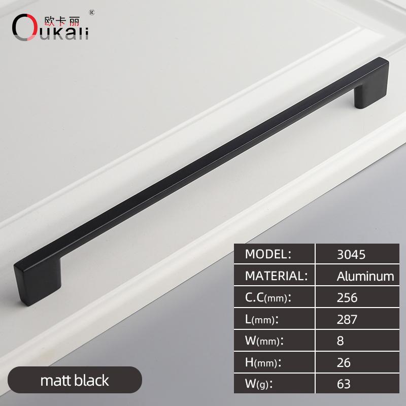 Oukali Modern Design Pull Down Kitchen Hardware Kitchen Cabinets Door Pull Handle Chrome Drawer Handle