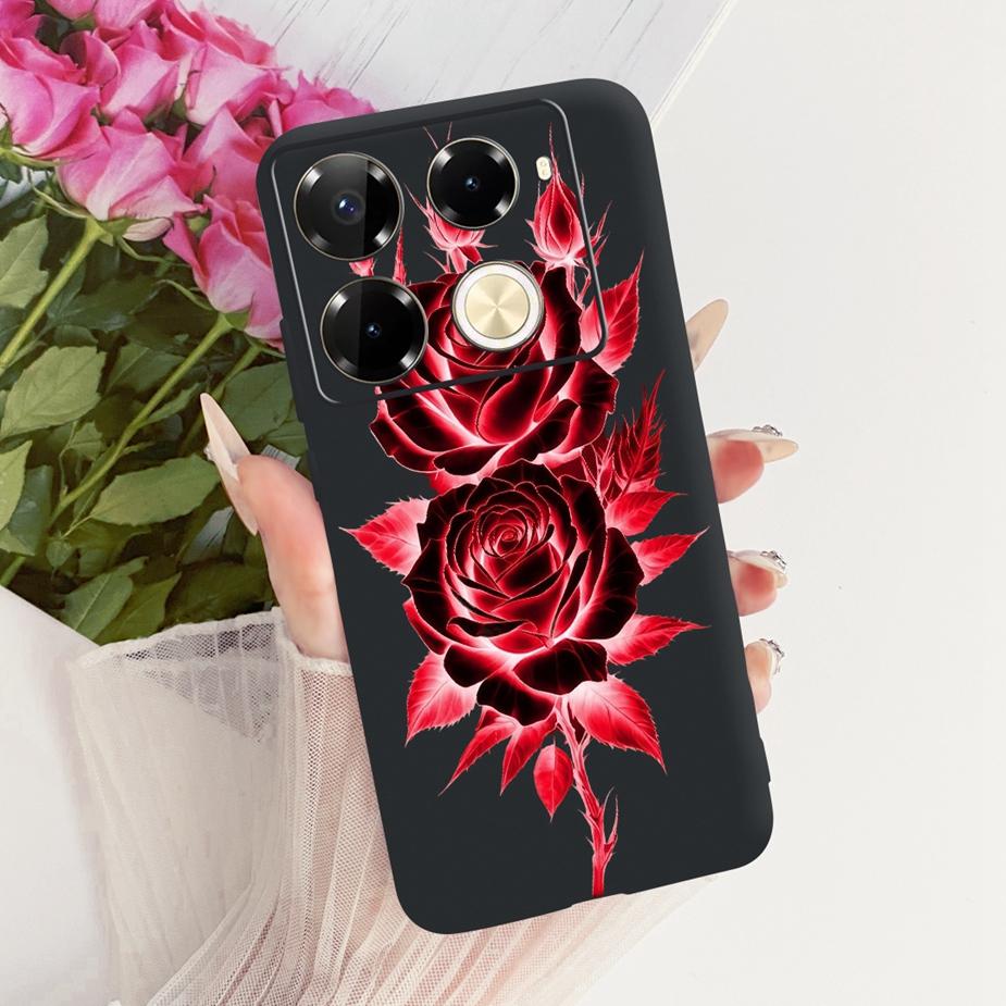 Für Infinix Note 40 40X 5G Hülle X6852 Neue Schmetterlingsbemalte Abdeckung Weiche Silikonhülle Für Infinix Note 40 Pro Plus Note40 X Hülle