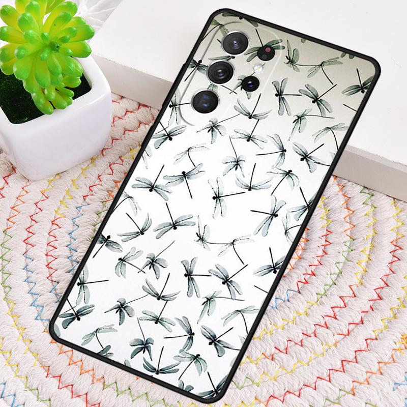 Färgglatt trollsländefodral för Samsung Galaxy note 10 pro S26 Ultra S23 S24 FE S25 S21 S22 PLUS stötsäkert skal