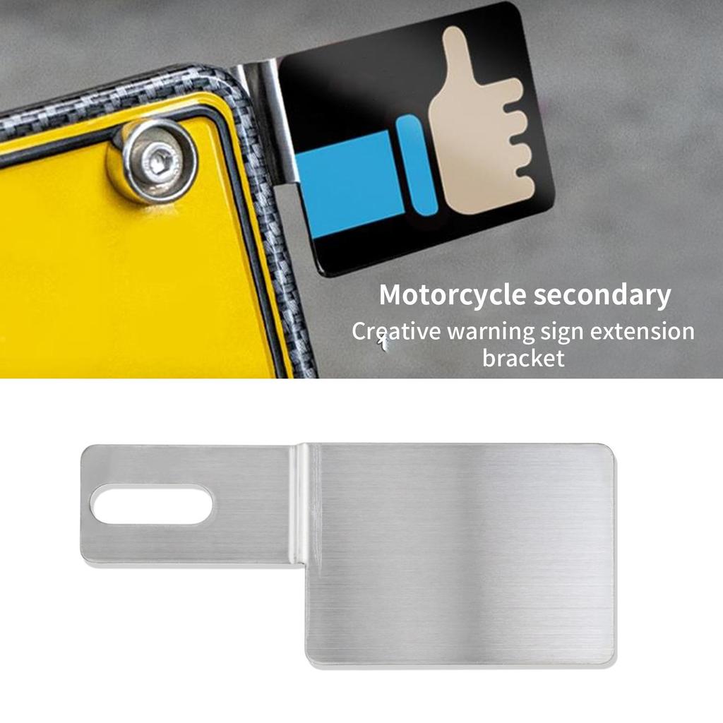 License Plate Bracket License Plate Extender Holder Stainless Steel Motorcycle Rear Decorative Sign Support For Street Bike Dirt