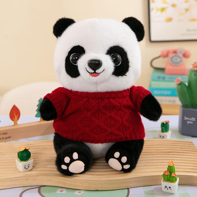 Sweater Giant Panda Plush Toy Cute Panda Doll Doll Zoo Event Souvenir Gift Ragdoll