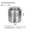 JPHZNB Stainless Steel Outdoor Wood Burning Stove