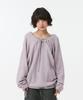 OHESHIO Soft Alpaca Layered U-Neck Knit, Lavender