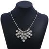 Elegant Black White Multilayer Round Crystal Necklace For Women