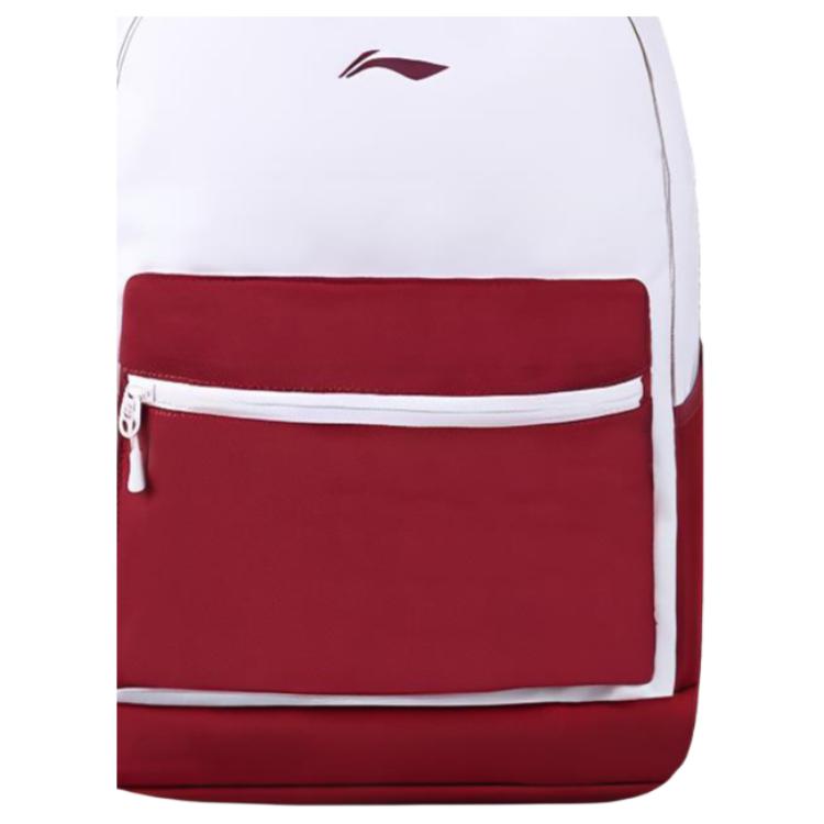 Li Ning Polyester Kids Bag Regular Unisex White Red YBSU113-8