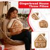 Plush Gingerbread House Throw Pillows: The Embroidery  Are Extremely Exquisite, Making Them The Top Choice For Christmas Home Appearance