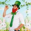 4Pcs Felts Hat With Bows Tie Ensemble Costume Outfit For Patrick's Day Festivities And Performances