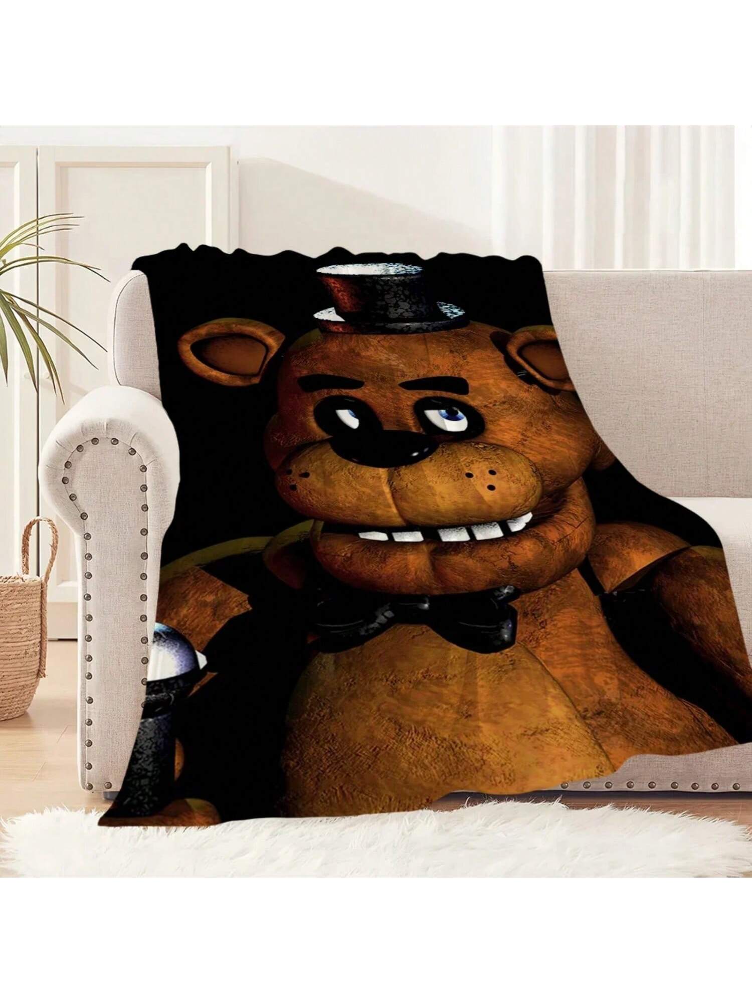 

Игровое F-Five N-Nights Крутое F-Freddys Одеяло Мягкое Удобное Для Сна Плюшевое Подходит Гостиная Офис Спальня День Рождения Дом Подарок(1) 75X95CM