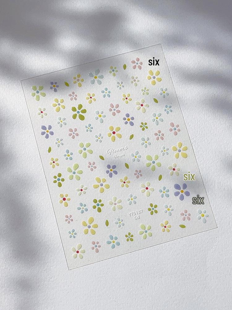 

Spring Princess Korean 3D Floral Nail Art Stickers - Sweet Cartoon Style