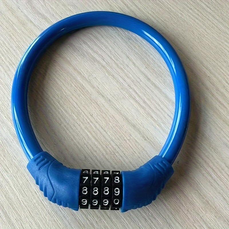 1pc High-Security Bicycle Lock - 4-Digit Combination Cable | Anti-Theft Durable ABS/Iron/Zinc Alloy (Vibrant Colors)