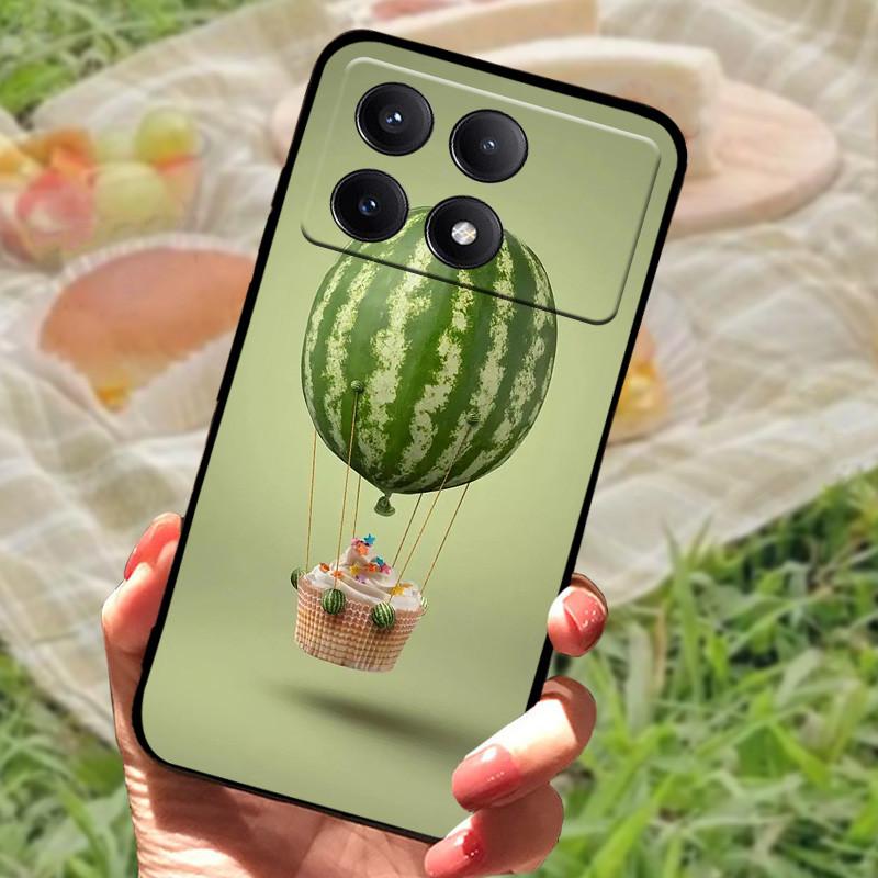 Pro Xiaomi Poco X6 Kryt Poco X 6 X6 Pro 5G Silikonový Měkký Mramorový Černý Nárazník Funda Coque pro Xiaomi Poco X6 Pro Ochranný