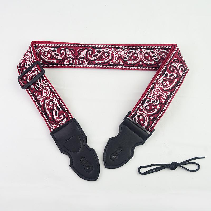 Premium Thickened Embroidered Guitar Strap for Acoustic & Electric Guitars - UK Design