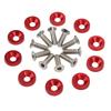 10 Set Car Engine Bay Dress Up Kits M6 Bonnet  s Red Washers Modification Maintenance