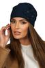 Women' Winter Wool Hat Navy Turquoise Cameo-Ambrosia