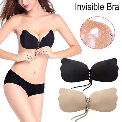 Fashion Women Backless Strapless Invisible Push Up Bra Self-Adhesive Gel Magic Stick Silicone Bra