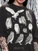 Vintage Owls 90S Graphic Style Comfort Colors® Tshirt, Animal Lover Retro Bird Faded Tees, Nature Y2K Streetwear Night Forest Gift,