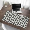 Modern Desk Mat for Remote Work, Geometric Weave, 100x50 cm