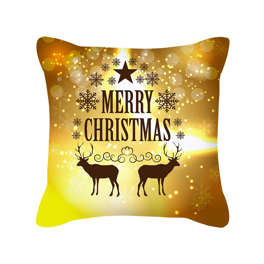 New Nordic Christmas Golden Sofa Pillow Cover Bedside Cushion Cover