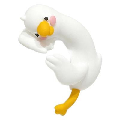 Große Weiße Gans Tiermodell Heimdekoration Kunstharzhandwerk Miniaturfigur Winzige Bonsai Mikrolandschaft Märchengartendekor