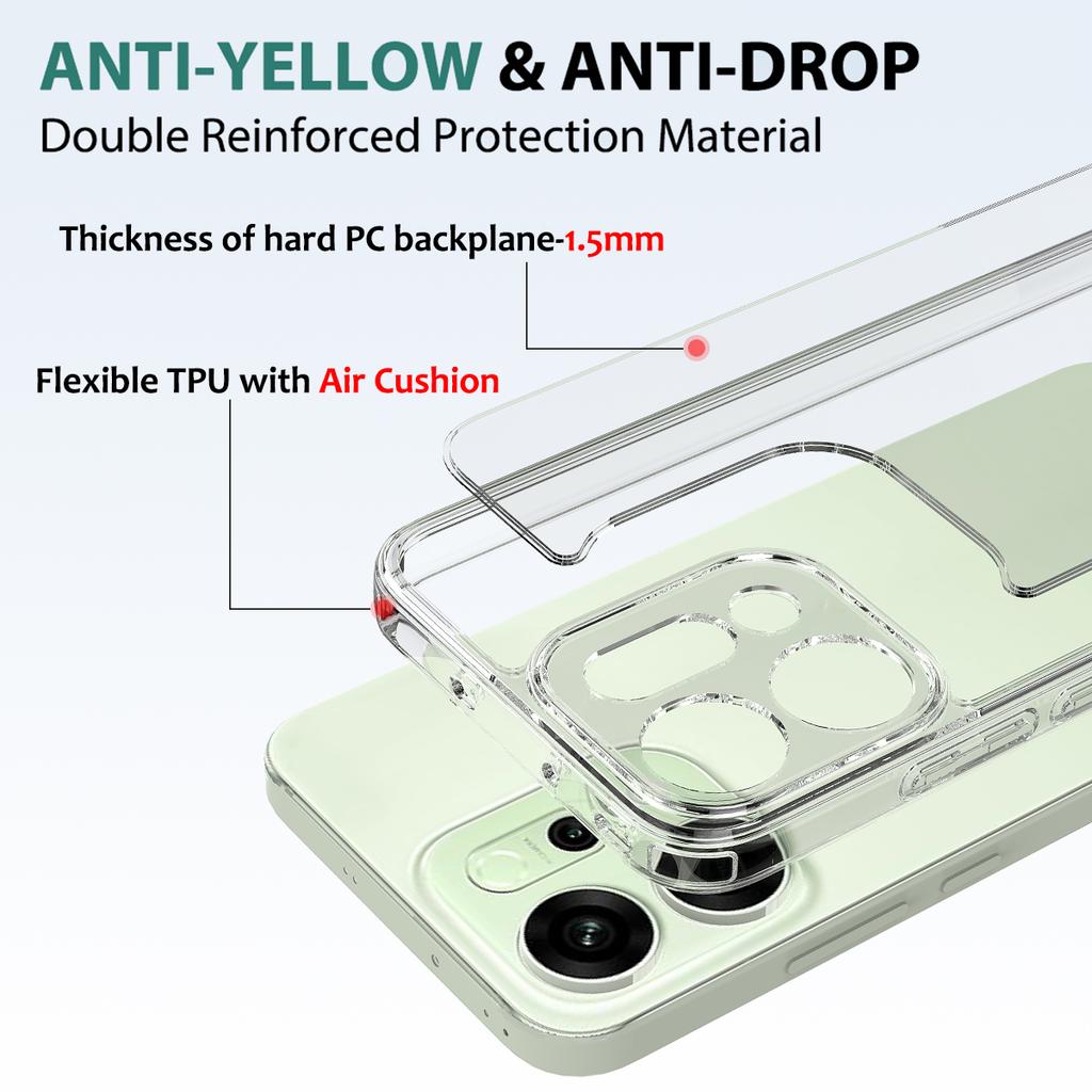 For Oppo Reno14 Pro 5G (Global) Clear Phone Case TPU+Acrylic Shockproof Phone Back Cover
