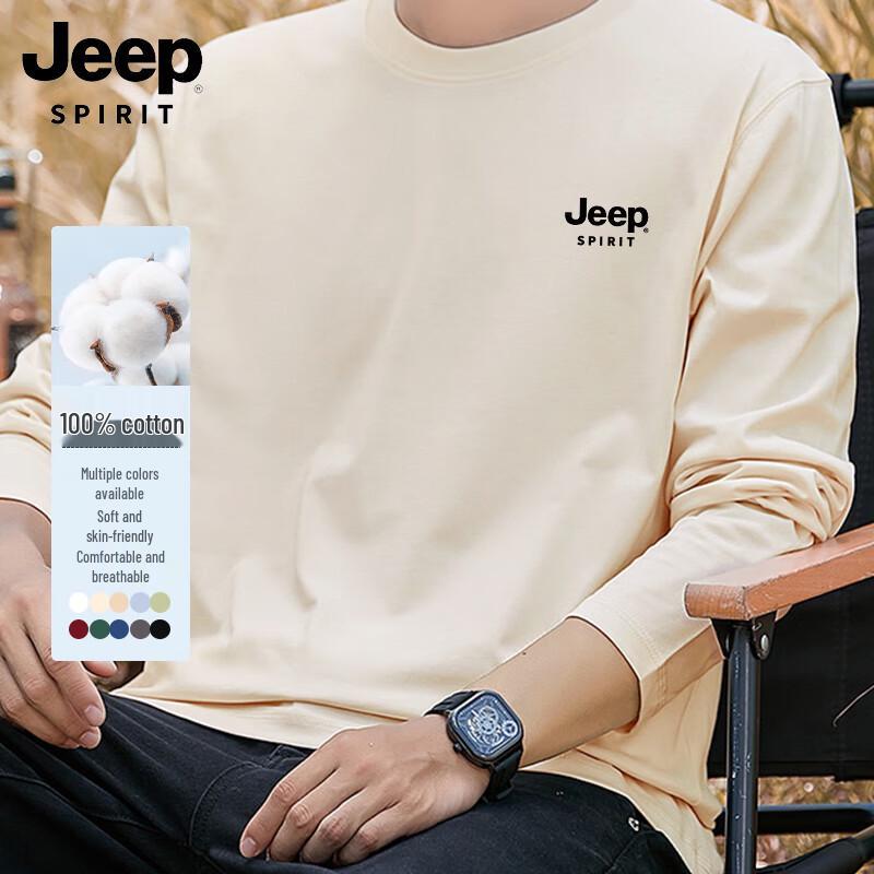 JEEP SPIRIT Men s Long Sleeve Graphic T-Shirt M