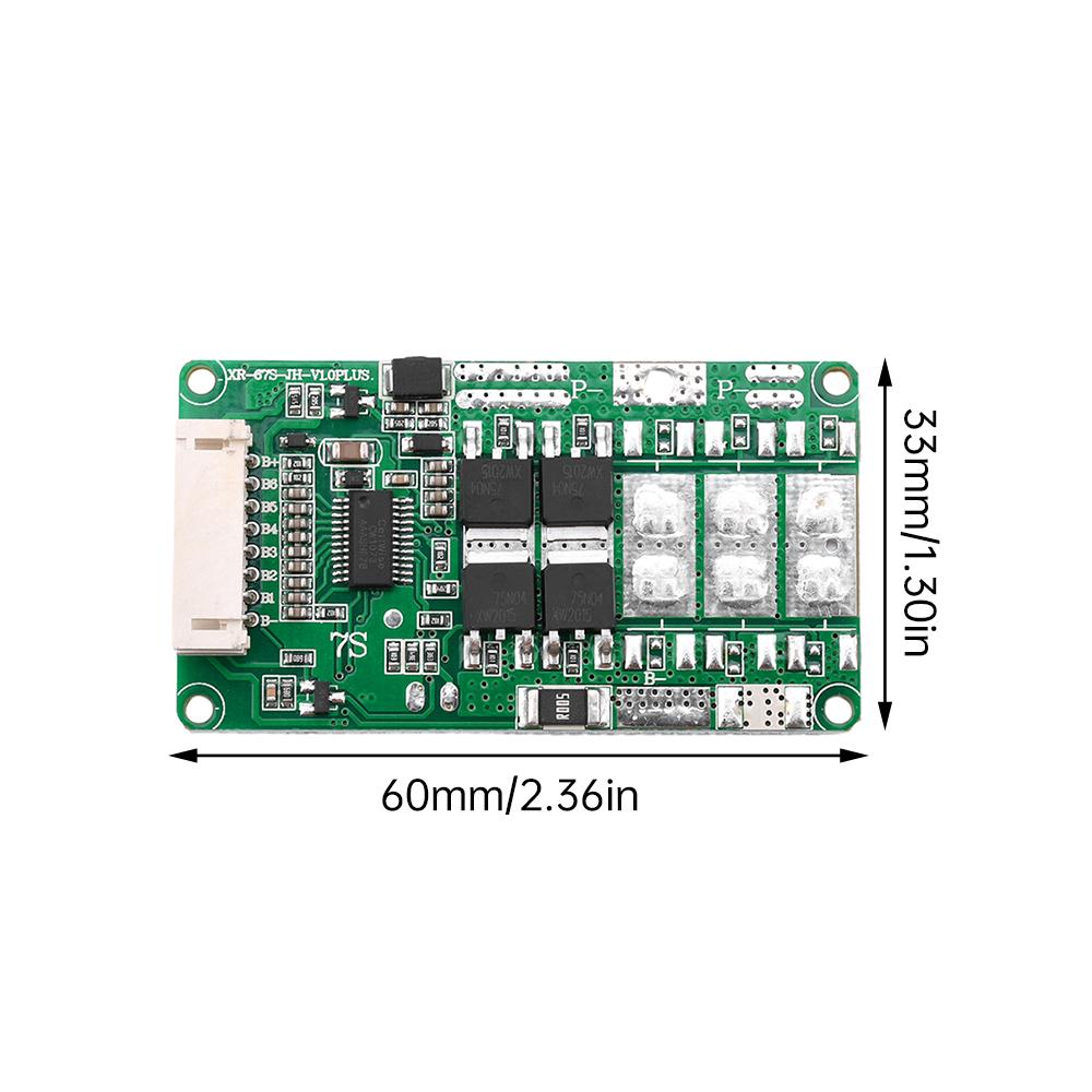 BMS 7S 24V 10A/15A/18A Lithium Battery Protection Plate Same Port Lithium Battery Protection Board With Equalization for E-bike
