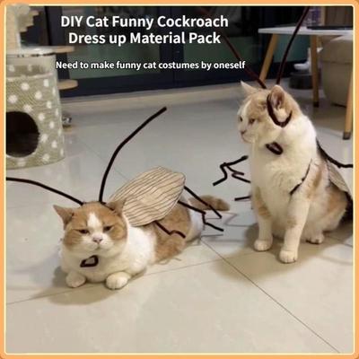 Interactive DIY Cat Cockroach Clothing Indoor Playing Pet Supplies Cat Toys Dress Up Material Pack Cosplay Accessory