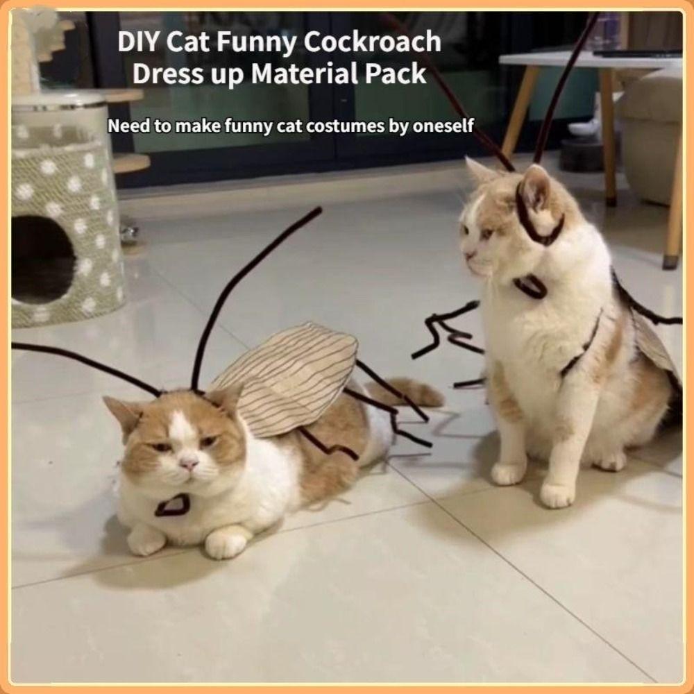 Indoor Playing Cat Toys Dress Up Material Pack Cosplay Accessory Funny Cat Cockroach Clothing