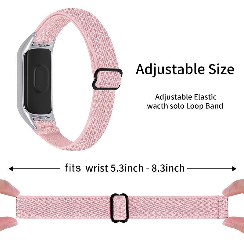 

For Fitbit Luxe Sport Loop Band Nylon Elastic Watch Strap Woven Band Replacement Wristband Midnight Blue