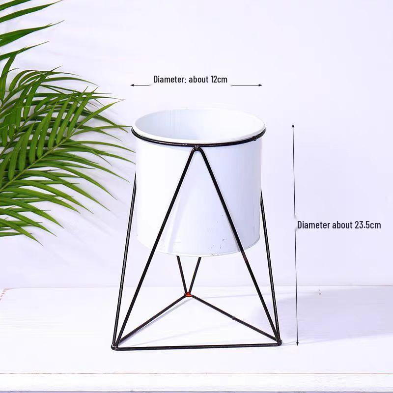 

Wrought Iron Luxury Flower Stand with Pot Holder - Indoor Floor Display Rack for Living Room