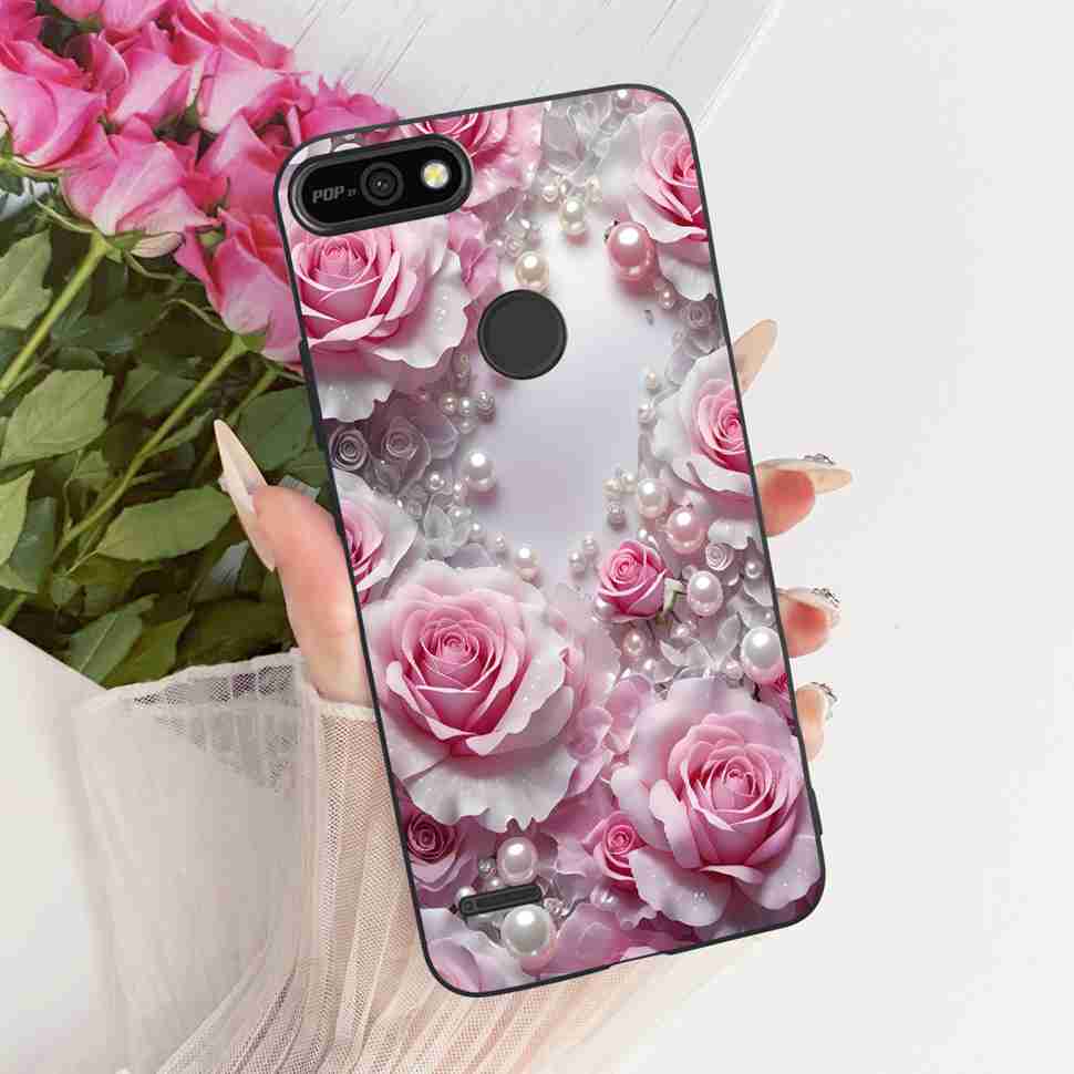 For Tecno Pop 2 F B1c Case Cartoon Lion Butterfly Silicone TPU Black Cover For Tecno Pop 2F POP 2F 5.45" Phone Cases Coque