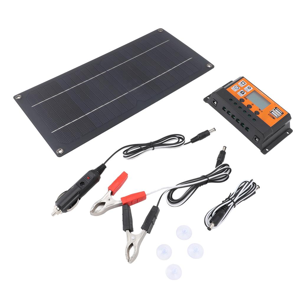 60W Solar Panel Controller Kit Monocrystalline Silicon Solar Panel Charger 12V 24V 100A Controller for RV Car Boat
