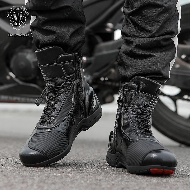 Windproof Motorcycle Riding Shoes, All-Season, Waterproof, Anti-Slip, Wear-Resistant, for Men & Women.