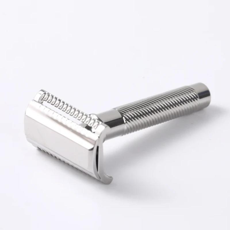 Yaqi Slant 37 Stainless Steel Safety Razor With 6Pcs Bottom Accessories Portable Razor With 1.00mm Blade Gap For Male Shaving