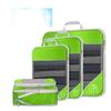 Compression bag travel storage pouch 5-piece set green lightweight