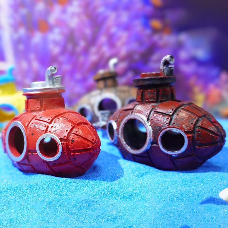 Resin Submarine Ornaments Fish Shrimp Shelter Cave Landscaping Accessories for Aquarium Fish Tank Decorations  Background