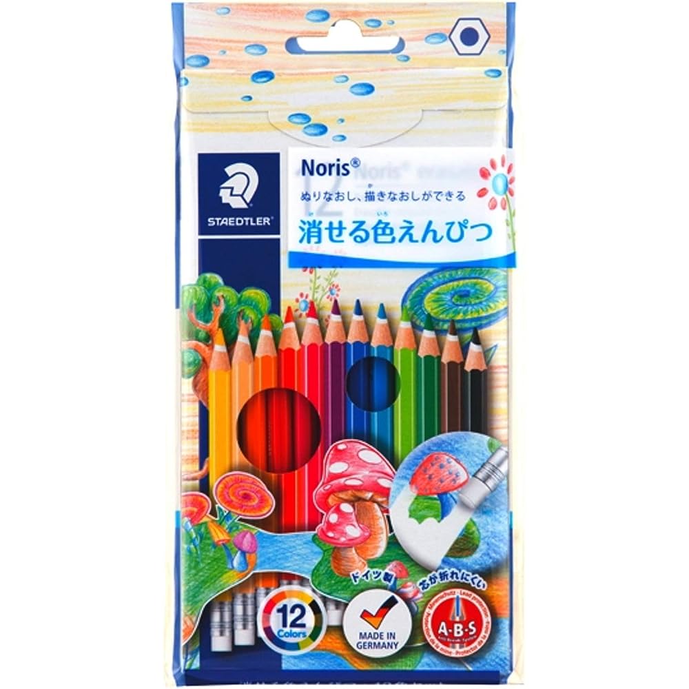 Staedtler Colored Pencils, 12 Colors, Erasable Colored Pencils, Noris Club 144 50NC12